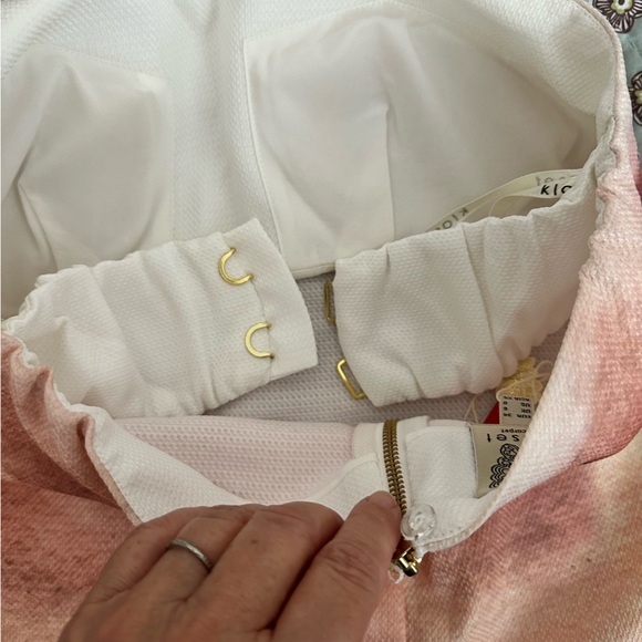 Kloset Red Carpet Artsy Abstract Print  strapless Top Sz 0-2 Bra insert  NEW - Picture 6 of 11